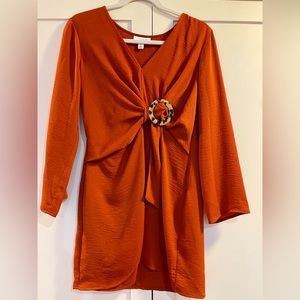 Topshop burnt orange color dress, size 6s